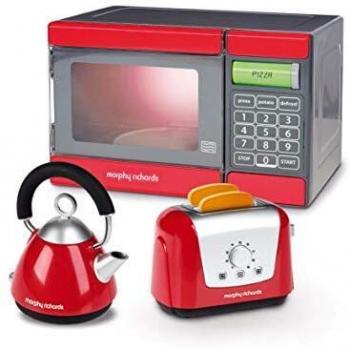 Juguete de cocina Casdon Morphy Richards: microondas, hervidor y tostadora