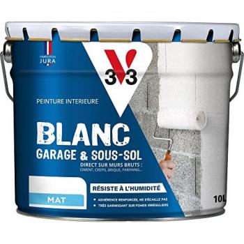 Peinture Mat Intérieure V33 Blanc Garage et Sous-Sol 10L