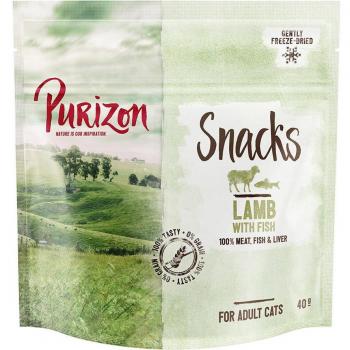 X40g agneau, poisson sans céréales Purizon friandises pour chat