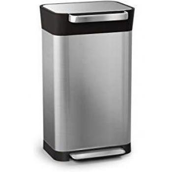 Cubo de Basura Joseph Joseph Titan, Compactador, 30L, Acero Inoxidable