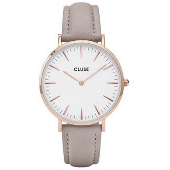 Cluse CLA001 – Damenanalog Uhr, Quarzwerk, Ledergürtel