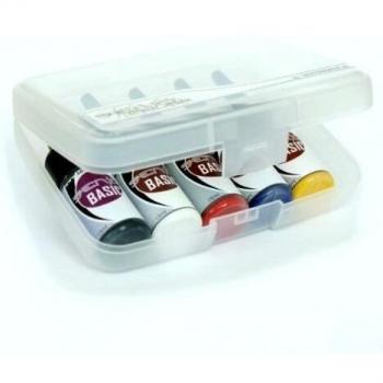 Senjo Color ® Airbrush Farben Set (Schwarz, Weiß, Rot, Gelb, Blau)