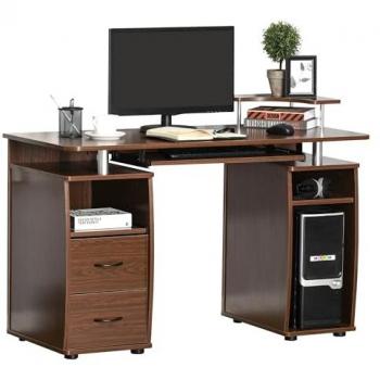 HOMCOM Office Desk with Keyboard Tray and Drawer