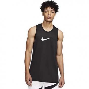Nike Herren M NK Dry TOP SL Crossover BB Tank, Schwarz/(Weiß), L