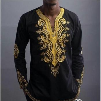 Camisa Tradicional Dashiki para Hombre, Ropa de Estilo Africano