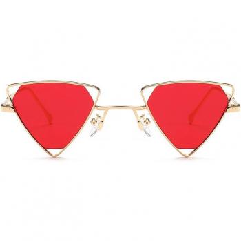 Metallische Retro Sonnenbrille im Dreiecksdesign