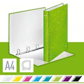Ringband Leitz WOW A4 4-rings D-mechanisme 25mm karton groen kopen