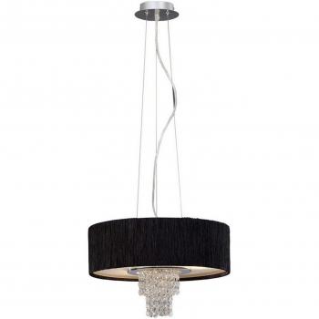 Illuminazione Nerissa 4 Luci soffitto nero cromo
