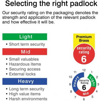 Burg-Wächter 50mm Long Shackle Brass Padlock