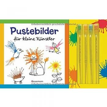 Pustebilder für kleine Künstler-Set. Mit 4 Kleckspipetten