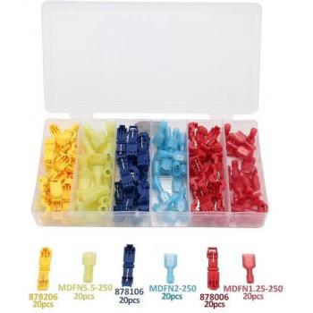 Kit 60 paires T‑TAP fil à découpe automatique et déconnecteur rapide