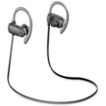 AQL Bluetooth Sportkopfhörer 'Bounce' mit Ohrbügel, IPX4, Lautstärkeregelung, optimierter Klang, Grau