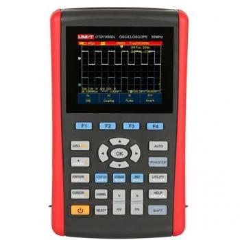 Handheld UNI‑T UTD1050DL 50 MHz Oscilloscope, 7‑inch LCD, USB Connectivity