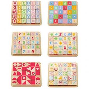 Cubes de construction en bois