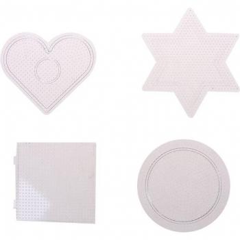 Pack de 4 puzzles transparents à personnaliser avec perles Hama