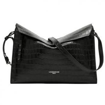 Liebeskind Berlin Henkeltasche Geräumige Schultertasche aus Leder in Kroko-Optik