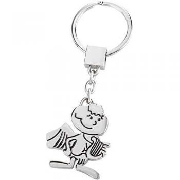 Polierter Edelstahlschlüsselring in Engelsform – Eichmüller