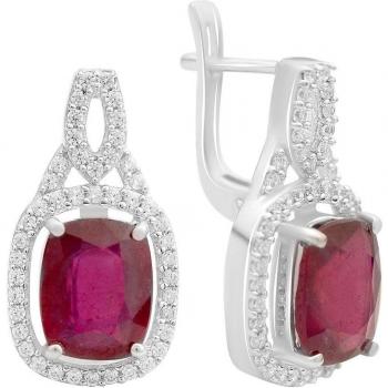 Precious Ruby Halo Earrings – 5.075 ct Rubine Red