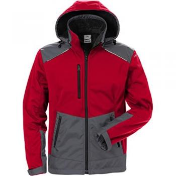 Fristads Softshell-Winterjacke 4060 CFJ dynamisch, winddicht und wasserdicht Größe S rot/grau