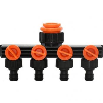Répartiteur d'eau de jardin 4 voies G1/2 G3/4 11 pièces