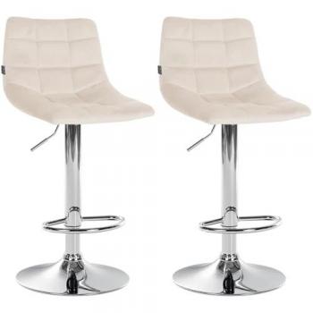Jerry Velvet Bar Sgabelli Cromo Crema