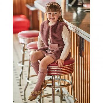 Mayoral Pantaloncini Rosa Regular Fit in Similpelle 4907