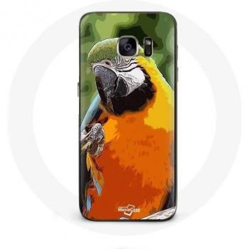 Coque Samsung Galaxy S7 Aras Naranja Verde