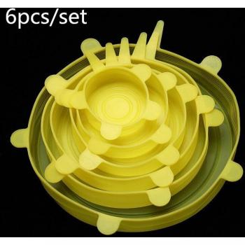 FreshGuard Silicone Lid Set – 6 Pieces, Airtight Storage Covers