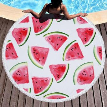 Decorative Round Watermelon Towel for Living Room