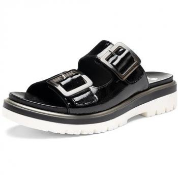 Coppia di Ciabatte Ara Donne Nero 12-21011-01