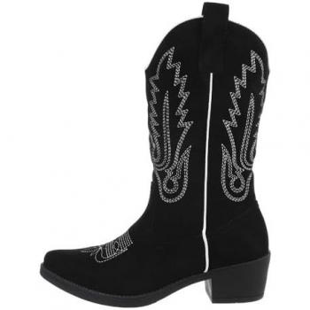 Ital-Design Bikerstiefel für Damen in Schwarz