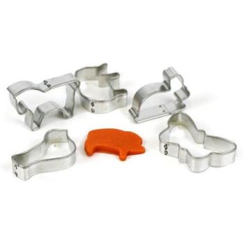Moules métalliques pour pâte à modeler : set de six formes d’animaux – Neo