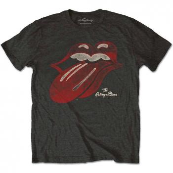 The Rolling Stones Official Vintage Tongue Band T‑Shirt – Grey Small