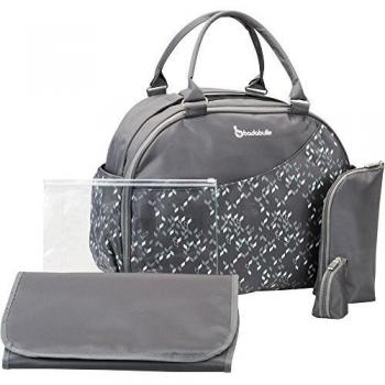Badabulle Modern Weekend Diaper Bag (Grey Confetti Design)