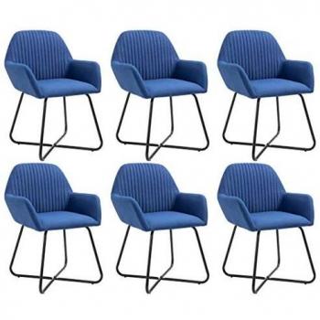 Sillas de Comedor de Tela Negra vidaXL