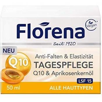Crema viso antirughe giorno Q10 e olio di nocciolo di albicocche, vegan *