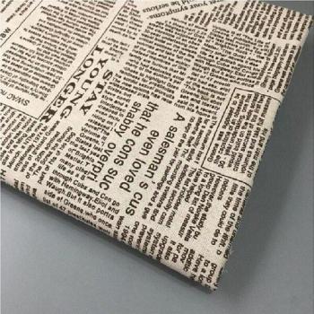 Tissu de couture en coton-lin imprimé pour bricolage