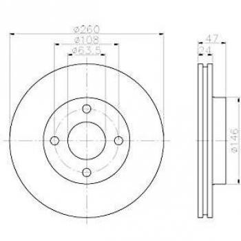 PRO Hella Brake Rotor 8DD 355 103371