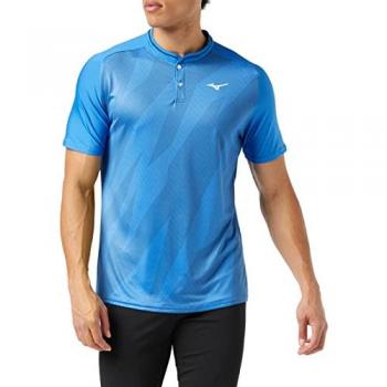 Mizuno Men's Shadow Short Sleeve Polo Blue Size S