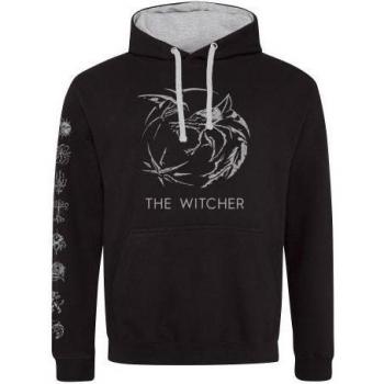 The Witcher Unisex Hoodie met Embleem Zwart