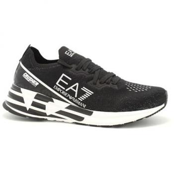 EA7 Emporio Armani Crusher Distance Knit Sneaker schwarz/weiß