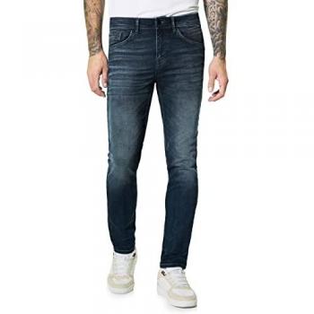 STREET ONE MEN Slim-Fit Jeans Herren Dunkelblau Gr. 29 Länge 34