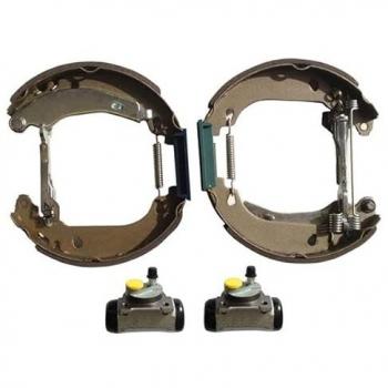 Kit de freins à tambours QUINTON HAZELL BS1156K2 avec cylindre de roue pour PEUGEOT et CITROËN, compatible avec les modèles 1007 (KM_), C3 I Schrägheck