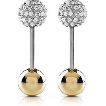 Pendientes Guess de mujer con bolas chapadas en oro