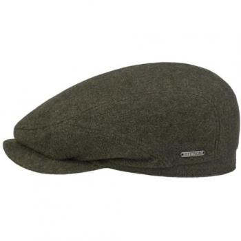 Olive Wool Flat Cap by Vedrick