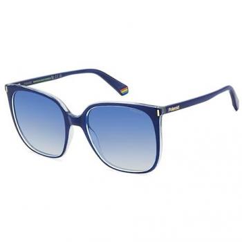 Gafas de Sol Polaroid PLD 6218/S Azul Graduadas o No Graduadas, Polarizadas, Tamaño M, Diseño Cuadrado