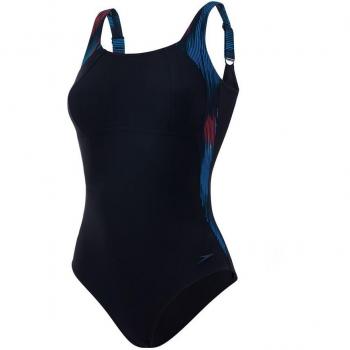 Speedo Damen Badeanzug Luna Glanz, 810835C518, schwarz, Größe 40