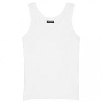 Marc O'Polo Herren Feinripp Tanktop 2er-Pack Weiß Baumwolle Medium