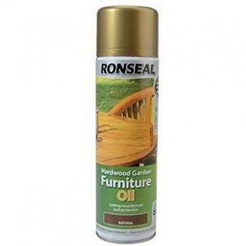 Ronseal Hardwood Garden Furniture Oil Natural Clear Aerosol 500ml