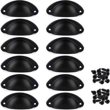12Pcs Iron Shell Cupboard Pulls